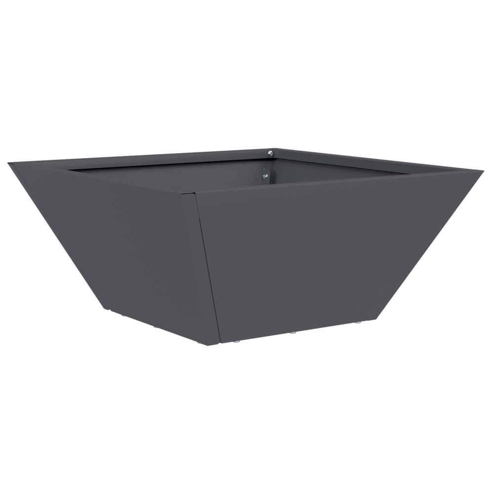Produktbild för Trädgårdsplanterare 5 pcs Antracit 35 x 35 x 15 cm