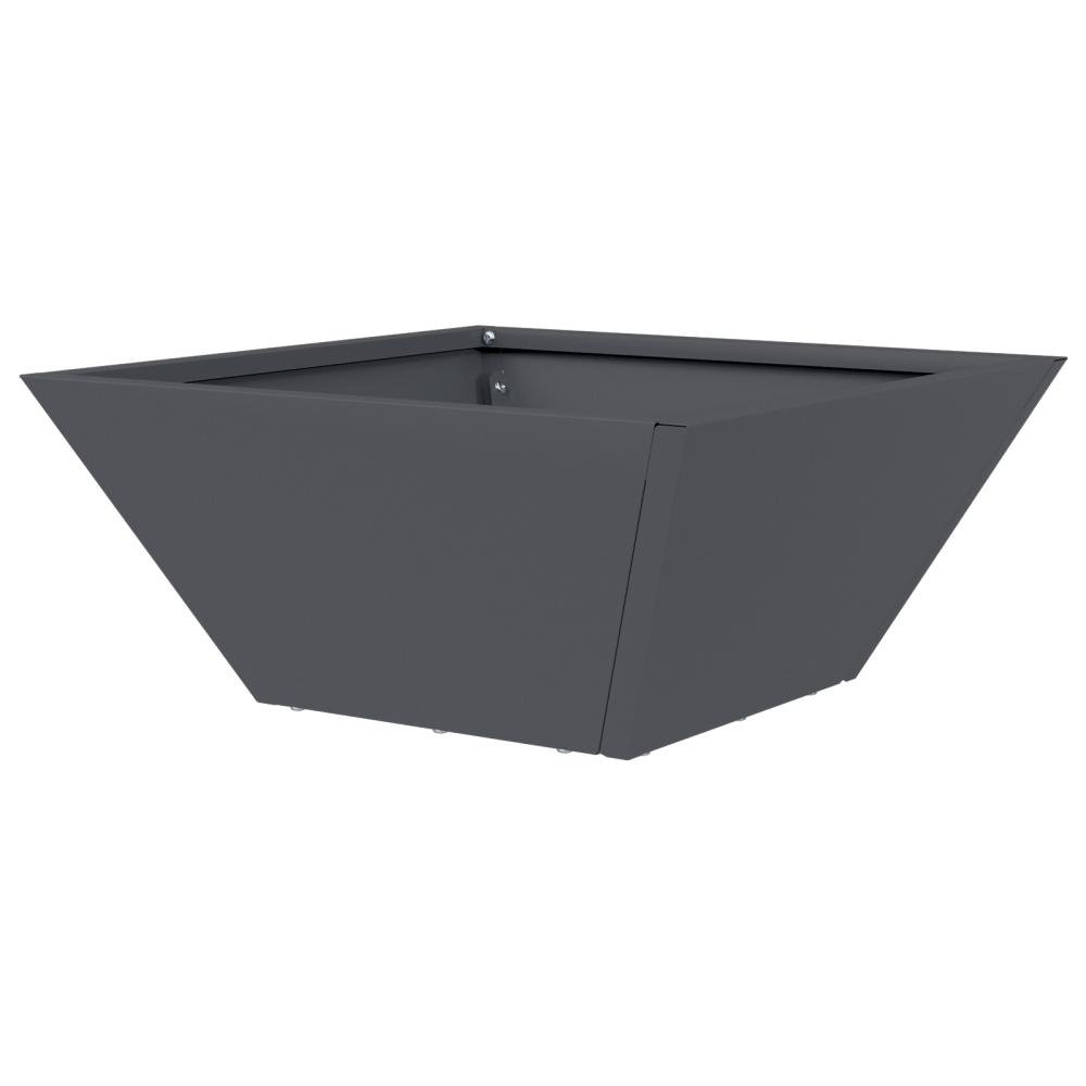 Produktbild för Trädgårdsplanterare 5 pcs Antracit 35 x 35 x 15 cm