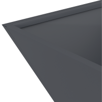 Produktbild för Trädgårdsplanterare 5 pcs Antracit 35 x 35 x 15 cm