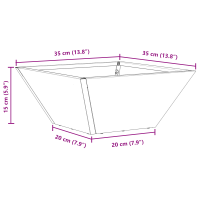 Produktbild för Trädgårdsplanterare 5 pcs Olivgrön 35 x 35 x 15 cm