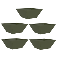 Produktbild för Trädgårdsplanterare 5 pcs Olivgrön 35 x 35 x 15 cm
