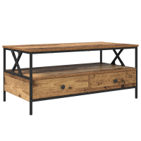 Produktbild för Kaffeebord Gammalt trä 100 x 51 x 45 cm Konstruerat trä