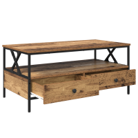 Produktbild för Kaffeebord Gammalt trä 100 x 51 x 45 cm Konstruerat trä