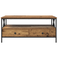 Produktbild för Kaffeebord Gammalt trä 100 x 51 x 45 cm Konstruerat trä