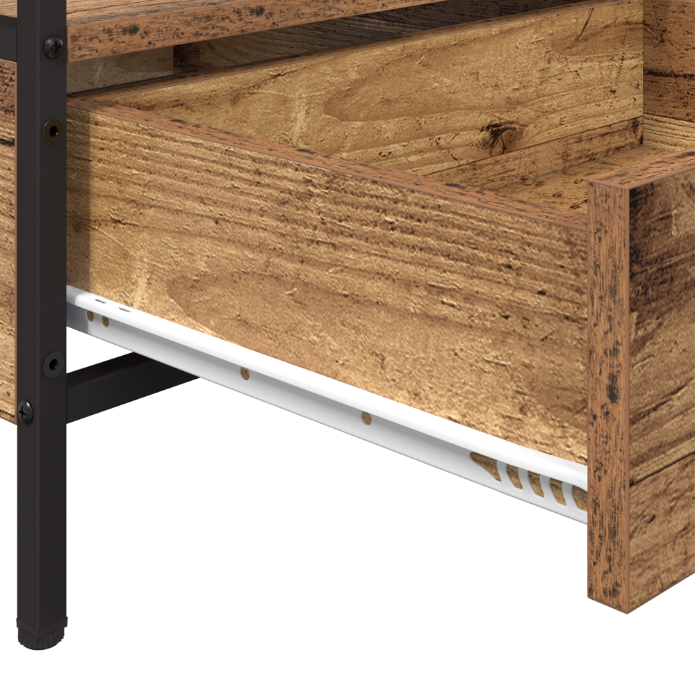 Produktbild för Kaffeebord Gammalt trä 100 x 51 x 45 cm Konstruerat trä