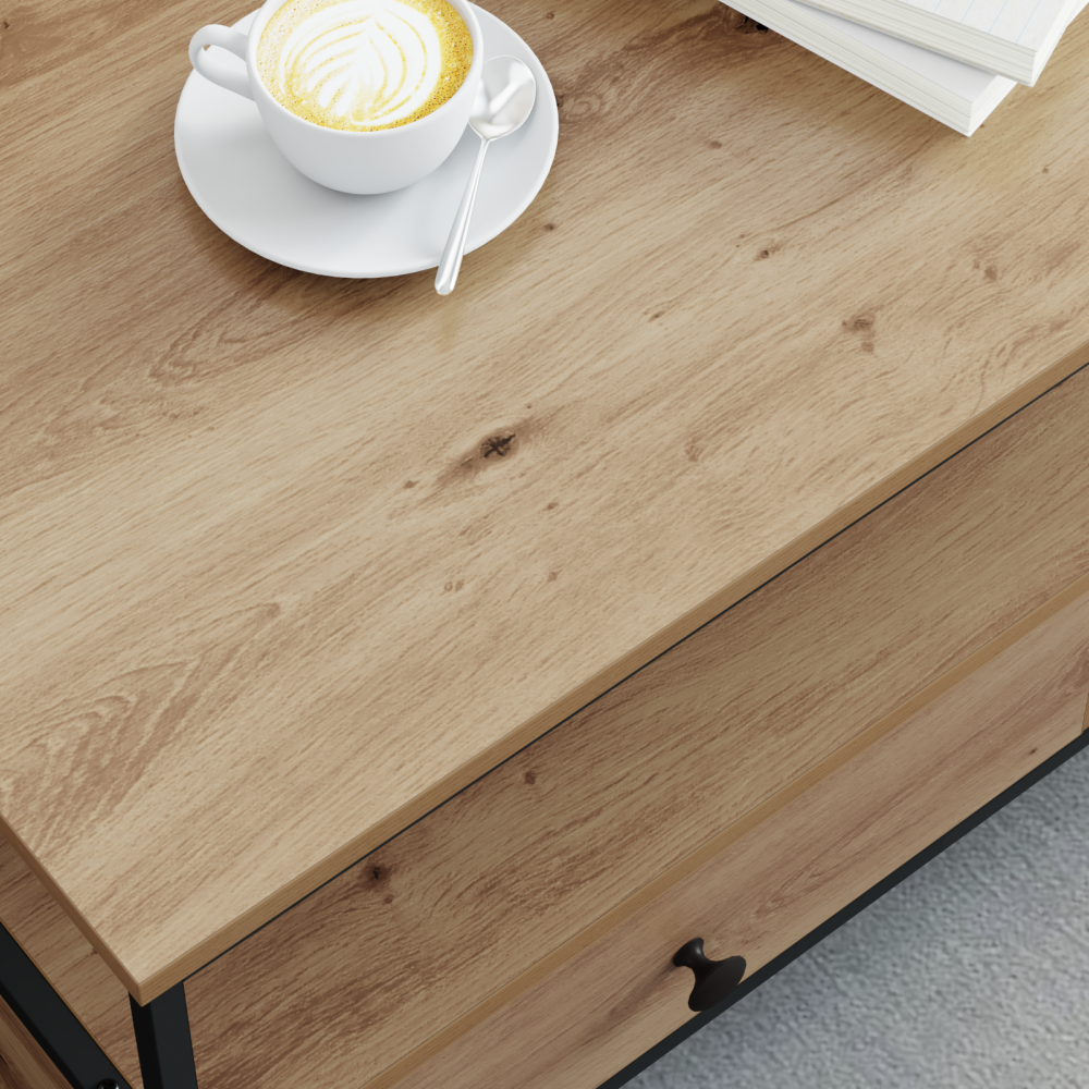 Produktbild för Kaffeebord artisan ek 100 x 51 x 45 cm Konstruerat trä