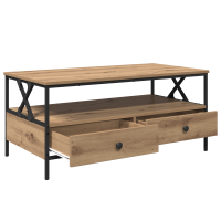 Produktbild för Kaffeebord artisan ek 100 x 51 x 45 cm Konstruerat trä