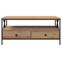 Produktbild för Kaffeebord artisan ek 100 x 51 x 45 cm Konstruerat trä