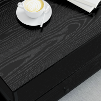 Produktbild för Kaffeebord Svart ek 100 x 51 x 45 cm Konstruerat trä