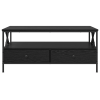 Produktbild för Kaffeebord Svart ek 100 x 51 x 45 cm Konstruerat trä
