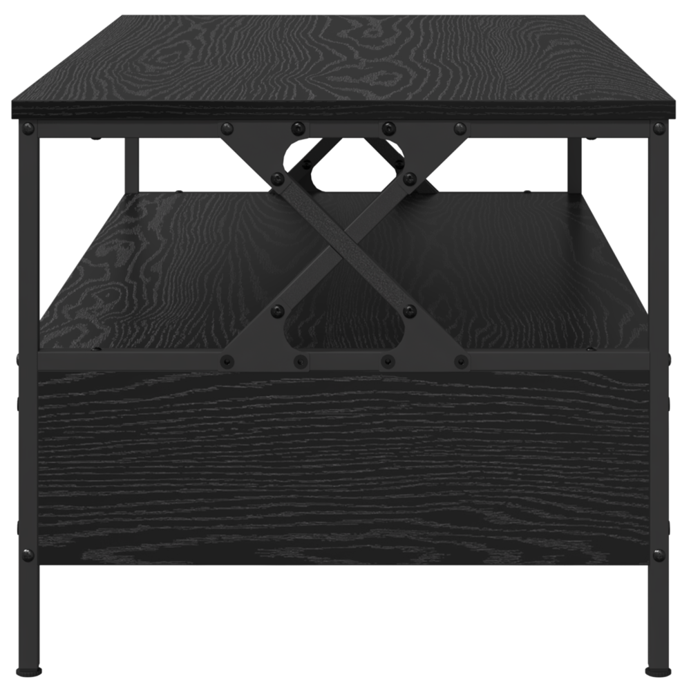 Produktbild för Kaffeebord Svart ek 100 x 51 x 45 cm Konstruerat trä