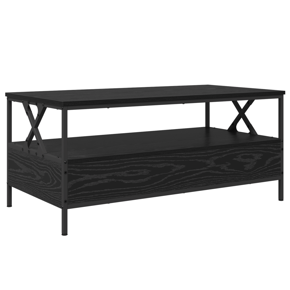 Produktbild för Kaffeebord Svart ek 100 x 51 x 45 cm Konstruerat trä