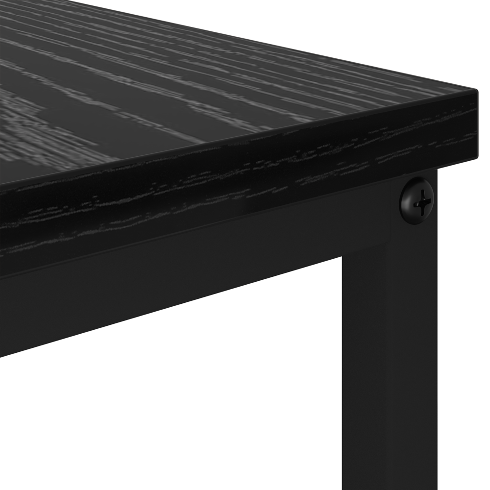 Produktbild för Kaffeebord Svart ek 100 x 51 x 45 cm Konstruerat trä