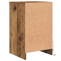 Produktbild för LED Sängbord Cabinet med låda 2 pcs Gammalt trä 38 x 34 x 61 cm
