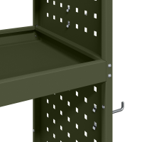 Produktbild för Verktygsvagn med hylla Olivgrön 75 x 35 x 73 cm Kallvalsat stål