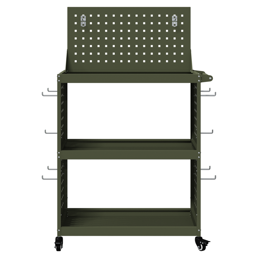 Produktbild för Verktygsvagn med hjul Olivgrön 65 x 35 x 111 cm Kallvalsat stål