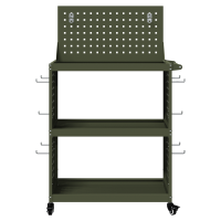 Produktbild för Verktygsvagn med hjul Olivgrön 65 x 35 x 111 cm Kallvalsat stål