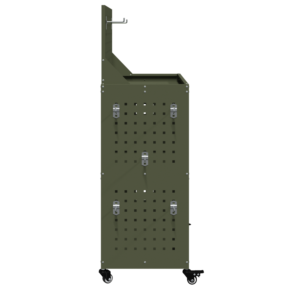 Produktbild för Verktygsvagn med hjul Olivgrön 65 x 35 x 111 cm Kallvalsat stål