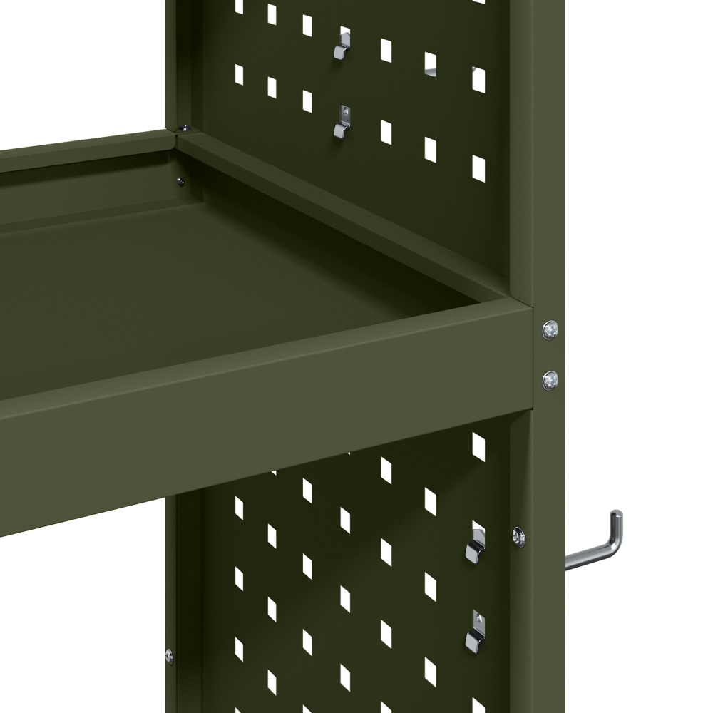Produktbild för Verktygsvagn med hjul Olivgrön 65 x 35 x 111 cm Kallvalsat stål