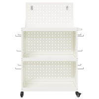 Produktbild för Verktygsvagn med hylla Vit 65 x 35 x 111 cm Kallvalsat stål