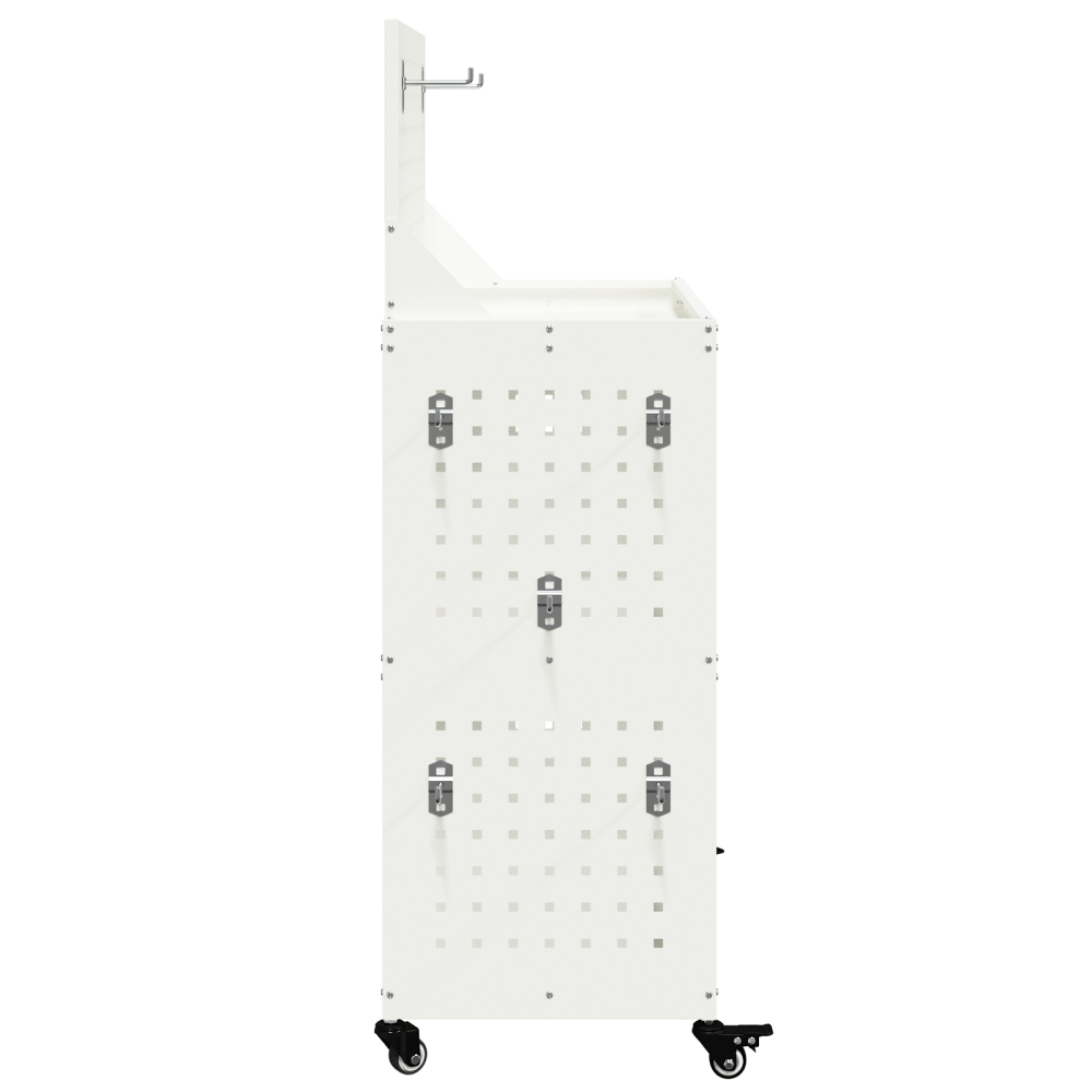 Produktbild för Verktygsvagn med hylla Vit 65 x 35 x 111 cm Kallvalsat stål