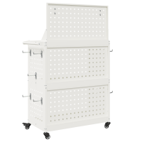 Produktbild för Verktygsvagn med hylla Vit 65 x 35 x 111 cm Kallvalsat stål