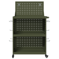 Produktbild för Verktygsvagn med hjul Olivgrön 65 x 35 x 111 cm Kallvalsat stål