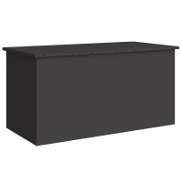 Produktbild för Utomhusförvaringslåda Svart 100 x 50,5 x 50 cm Stål