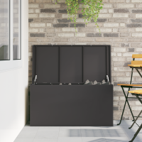 Produktbild för Utomhusförvaringslåda Svart 100 x 50,5 x 50 cm Stål