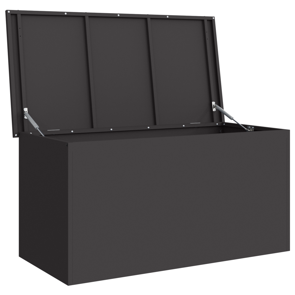 Produktbild för Utomhusförvaringslåda Svart 100 x 50,5 x 50 cm Stål