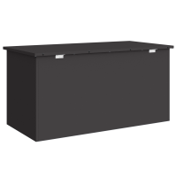 Produktbild för Utomhusförvaringslåda Svart 100 x 50,5 x 50 cm Stål
