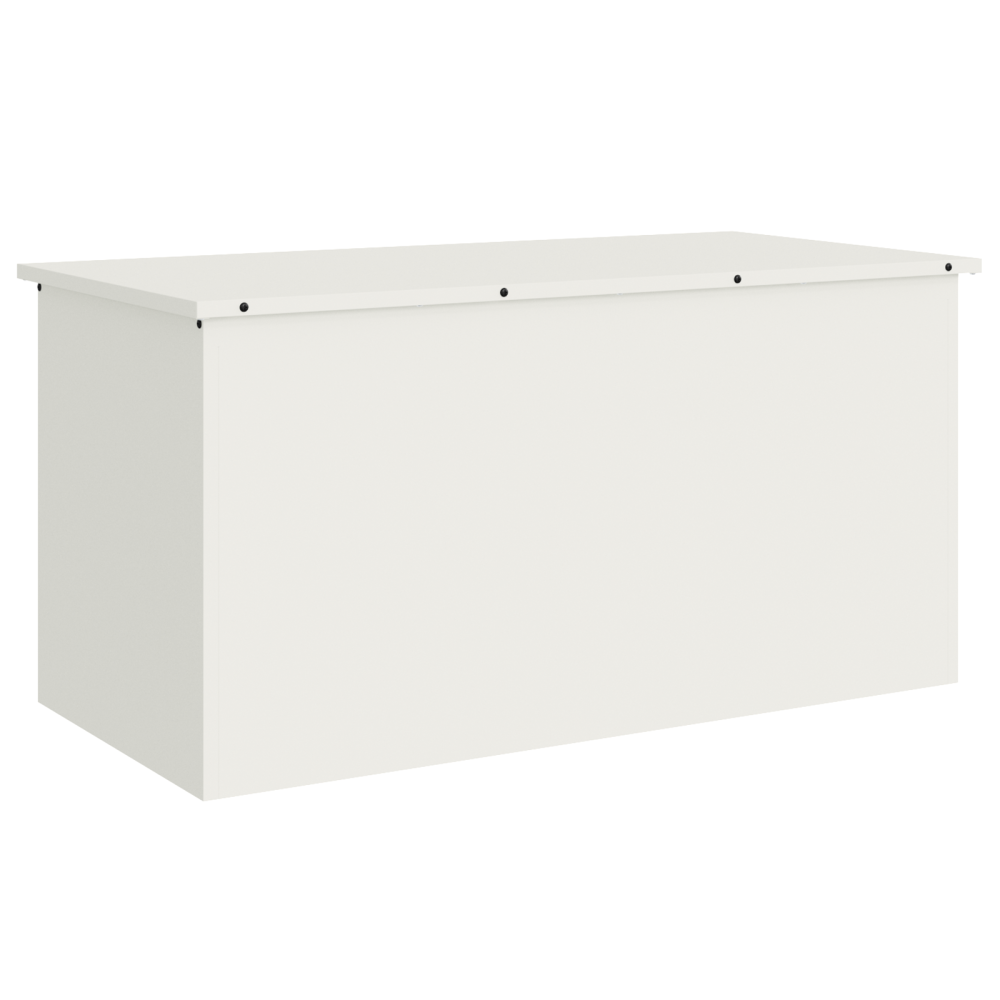 Produktbild för Utomhusförvaringslåda Vit 100 x 50,5 x 50 cm Stål