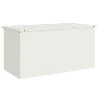 Produktbild för Utomhusförvaringslåda Vit 100 x 50,5 x 50 cm Stål
