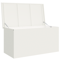 Produktbild för Utomhusförvaringslåda Vit 100 x 50,5 x 50 cm Stål
