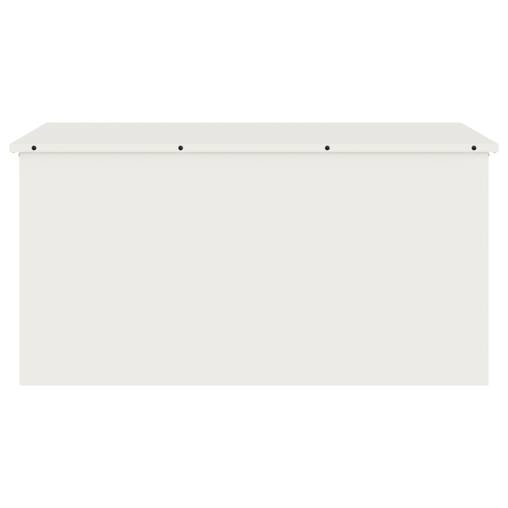 Produktbild för Utomhusförvaringslåda Vit 100 x 50,5 x 50 cm Stål
