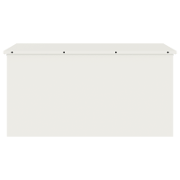 Produktbild för Utomhusförvaringslåda Vit 100 x 50,5 x 50 cm Stål