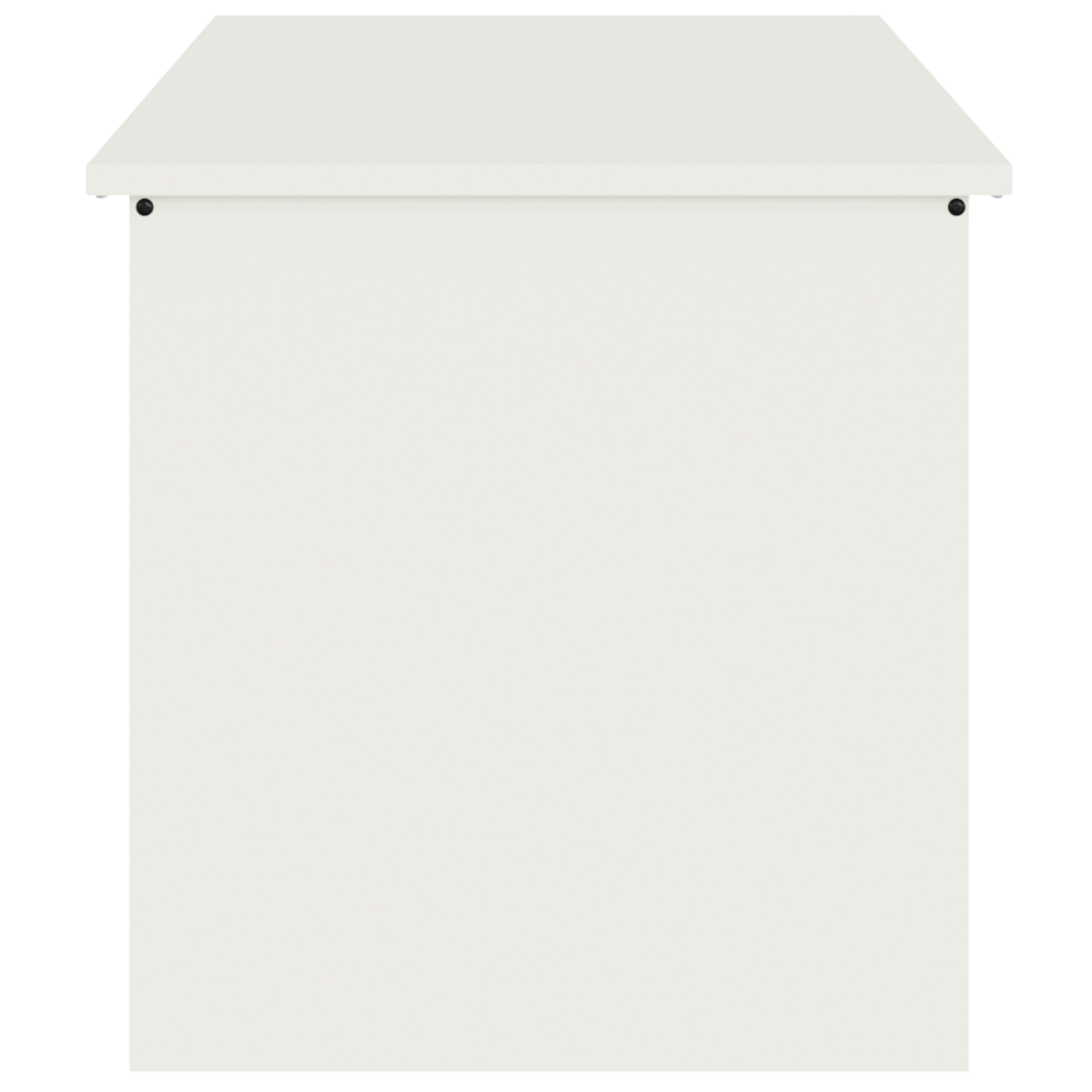 Produktbild för Utomhusförvaringslåda Vit 100 x 50,5 x 50 cm Stål
