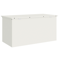 Produktbild för Utomhusförvaringslåda Vit 100 x 50,5 x 50 cm Stål