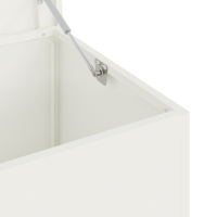 Produktbild för Utomhusförvaringslåda Vit 100 x 50,5 x 50 cm Stål