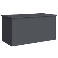 Produktbild för Utomhusförvaringslåda Antracit 100 x 50,5 x 50 cm Stål