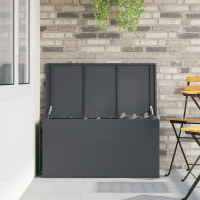 Produktbild för Utomhusförvaringslåda Antracit 100 x 50,5 x 50 cm Stål