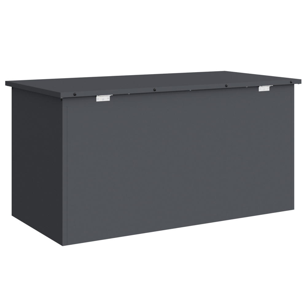 Produktbild för Utomhusförvaringslåda Antracit 100 x 50,5 x 50 cm Stål