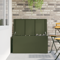 Produktbild för Utomhusförvaringslåda Olivgrön 100 x 50,5 x 50 cm Stål