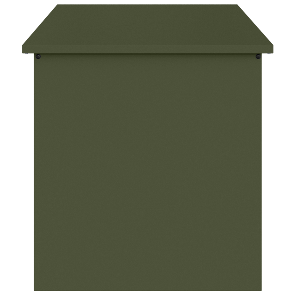 Produktbild för Utomhusförvaringslåda Olivgrön 100 x 50,5 x 50 cm Stål