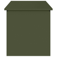 Produktbild för Utomhusförvaringslåda Olivgrön 100 x 50,5 x 50 cm Stål