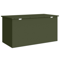 Produktbild för Utomhusförvaringslåda Olivgrön 100 x 50,5 x 50 cm Stål