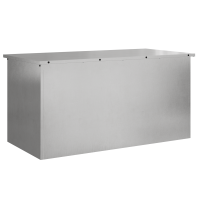 Produktbild för Trädgårdsförvaringskuddebox Stål 100 x 50,5 x 50 cm 220 Silver