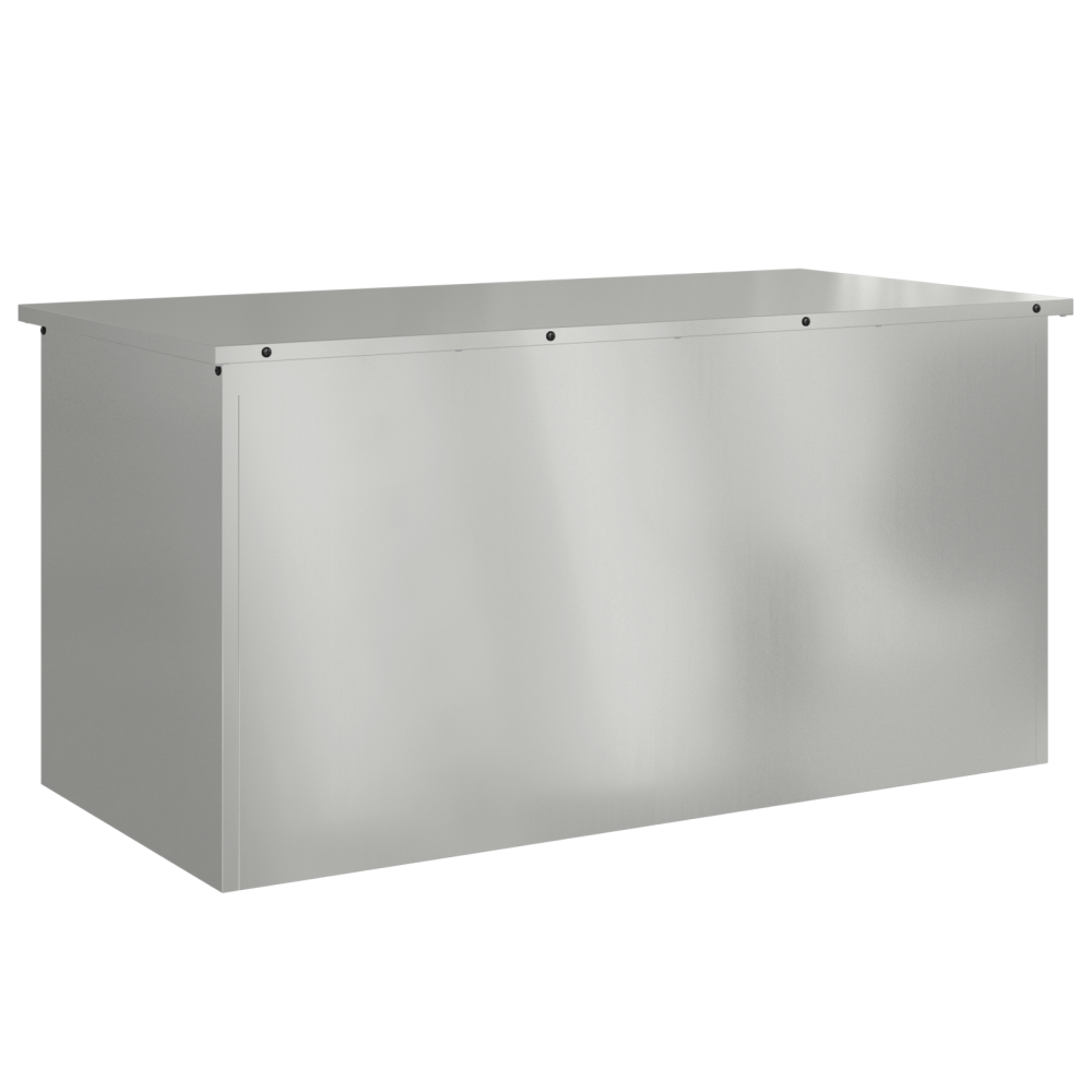 Produktbild för Utomhusförvaringslåda Silver 100 x 50,5 x 50 cm Stål