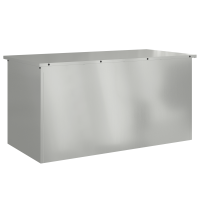 Produktbild för Utomhusförvaringslåda Silver 100 x 50,5 x 50 cm Stål