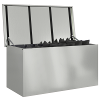 Produktbild för Utomhusförvaringslåda Silver 100 x 50,5 x 50 cm Stål